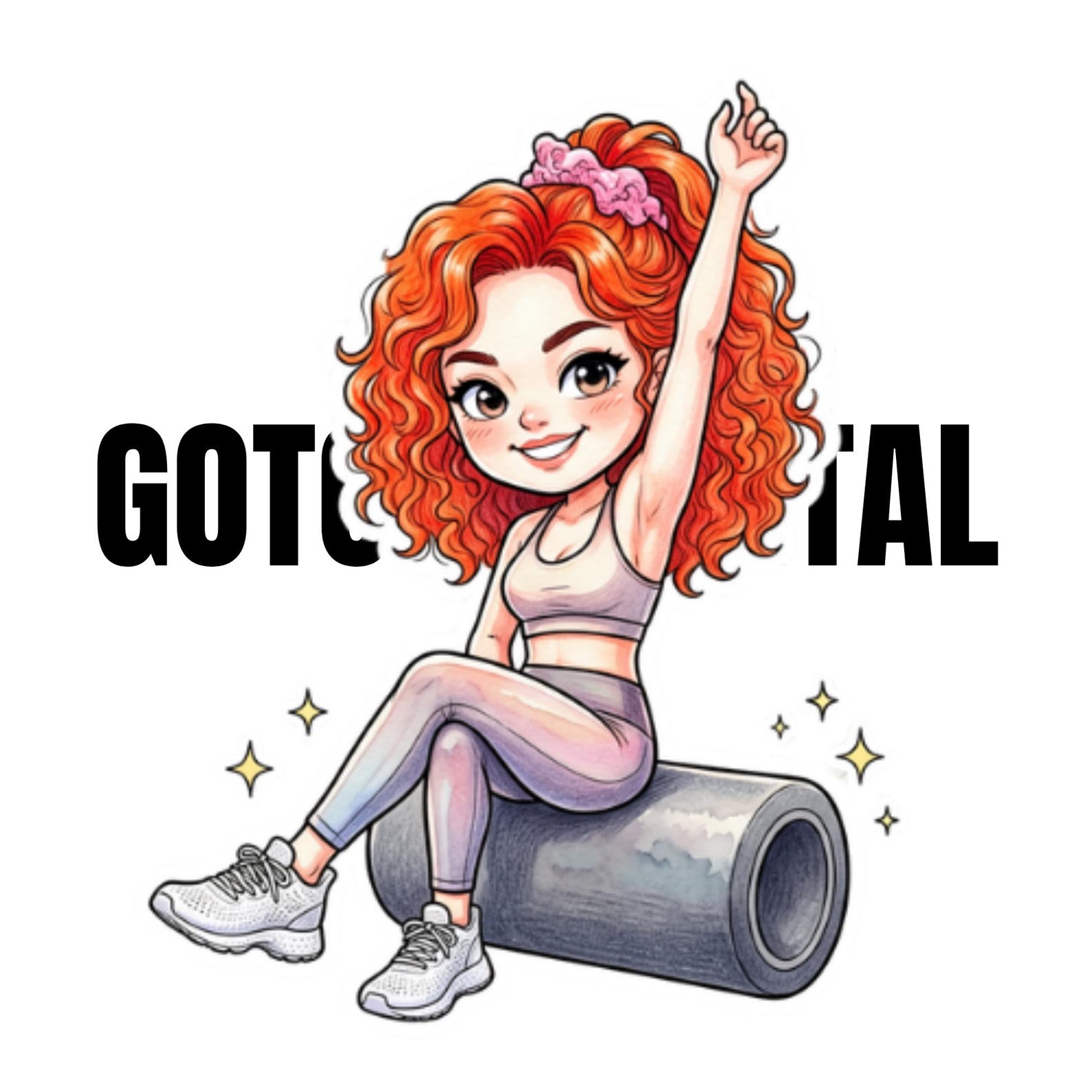 Chibi Gym Girl Clipart | Cute Fitness Woman PNG | Workout Cartoon ...