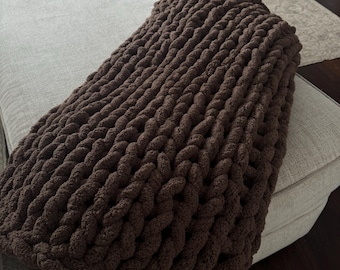 Handmade Chunky Knit Throw