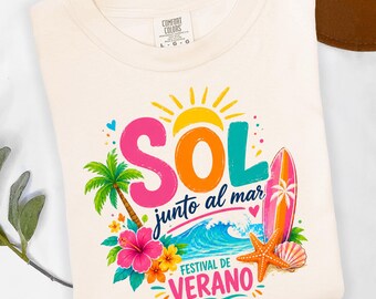 Colorful Summer Beach Shirt, Tropical Vacation Tee, Retro Surf Graphic Tee, Coastal Summer Shirt, Beach Lover Gift, Cute Vacation Tshirt