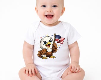 Little Patriot Shirt Kids, Patriotic Kids Shirt, 4th of July Kids Tee, USA Kids Shirt, Cute Eagle Shirt, Toddler Independence Day