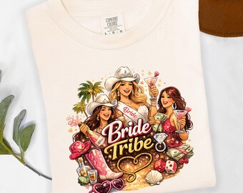 Bride Tribe Shirt, Bachelorette Party Shirt, Cowgirl Bach Tee, Nashville Bachelorette Shirt, Bride Squad Western Tee, Bridal Party Shirt