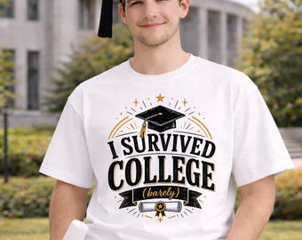 Funny Graduation Shirt Class of 2026, Barely Graduated College Tee, Senior Shirt, Grad Outfit Gift