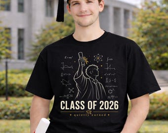 Class of 2026 Shirt, Minimal Graduation Tee, Senior Gift, Aesthetic Grad Shirt, College Graduation Gift, Clean Style Tee