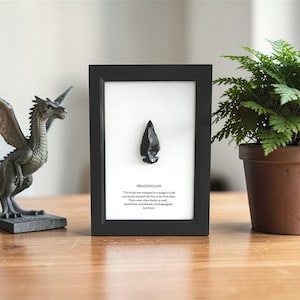 Game of Thrones Dragonglass Pil Inramad - Äkta Obsidian
