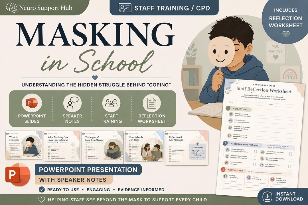 Masking in School Staff Training | Neurodiversity CPD Powerpoint ...