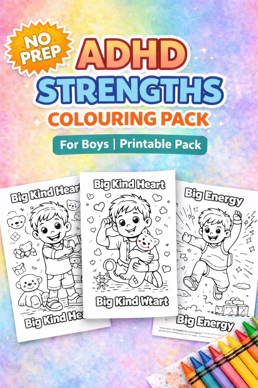 ADHD Colouring Pages for Kids | 28 Page Confidence and Self Esteem ...