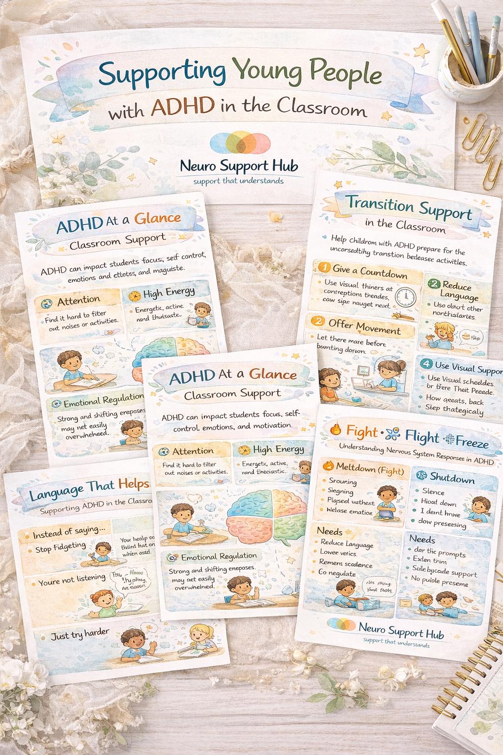ADHD Classroom Strategies Printable Pack | Teacher SEN Support (14 ...