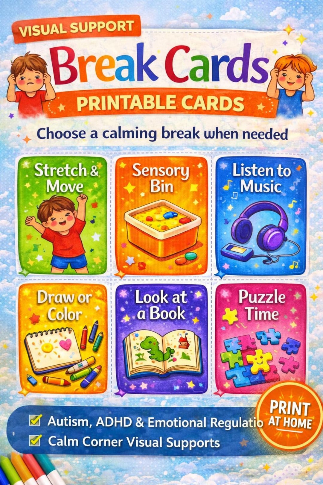 I Need a Break Cards | SEN Communication Visual Supports | Autism, ADHD ...
