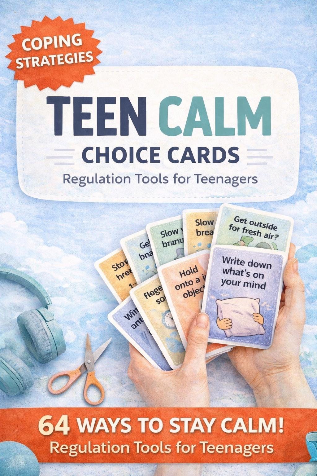 Teen Emotional Regulation Cards | Anxiety & Coping Skills for Teens ...
