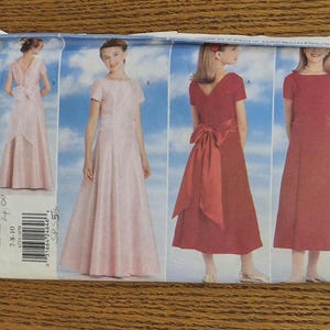 childrens bridesmaid dress patterns uk McCall's M4763 Girl's Flower Girl Junior Bridesmaid Dress Sewing Pattern Uncut