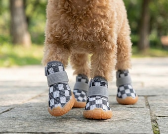 Chaussures pour chien en filet respirant | Bottines d'été pour petits chiens | Protège-pattes antidérapants pour chiots