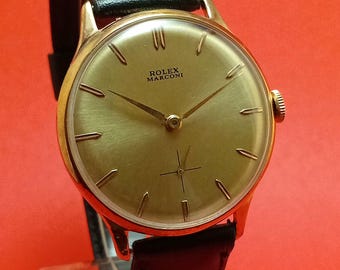 Vintage & fine rolex marconi manual wind movement 1950 wriswatch