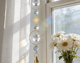 Acchiappasole per urna commemorativa, fiore pressato di nontiscordardimé, carillon a vento commemorativo per animali domestici, decorazione da appendere per ceneri umane, creatore di arcobaleni