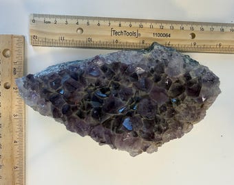 Amethyst Crystal Cluster: Sharp, Clear Purple Gemstone Paperweight
