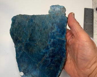 Blue Apatite Slab: Stabilized Stone for Crafting