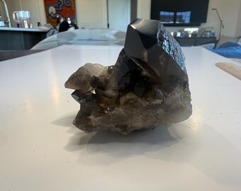 Smoky Quartz Specimen: Natural Crystal Cluster, Raw Rock Formation