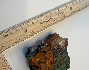 Rare Libethenite Stone Slice, Hard to Find Specimen
