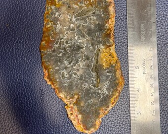 Agate Slice with Browns and Blues, Natural Stone Specimen