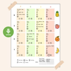 Dancing Fruit - Bon de commande de repas pour agent de bord (16 places)