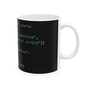 Python Code Mug | Funny Programmer Ceramic Coffee Cup image 6