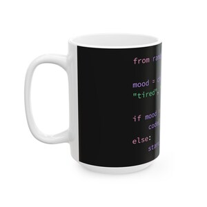 Python Code Mug | Funny Programmer Ceramic Coffee Cup image 9
