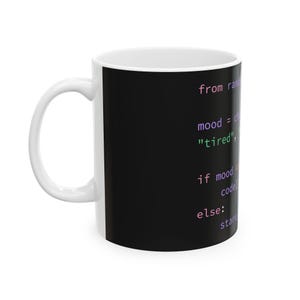 Python Code Mug | Funny Programmer Ceramic Coffee Cup image 8