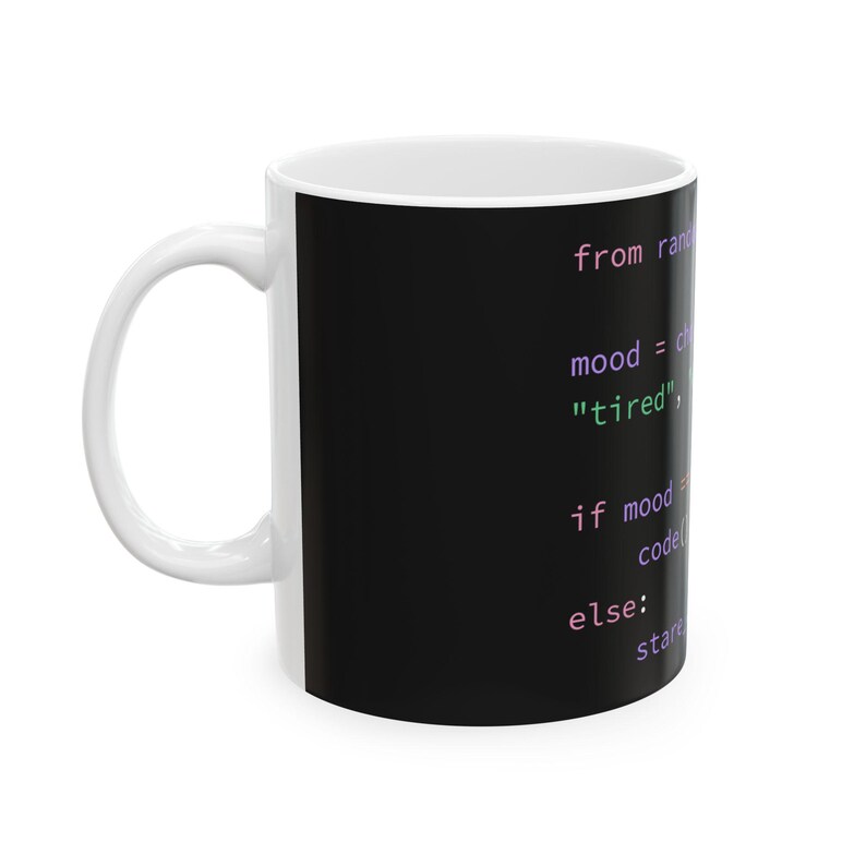 Python Code Mug | Funny Programmer Ceramic Coffee Cup image 8