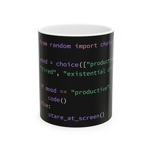 Python Code Mug | Funny Programmer Ceramic Coffee Cup image 2