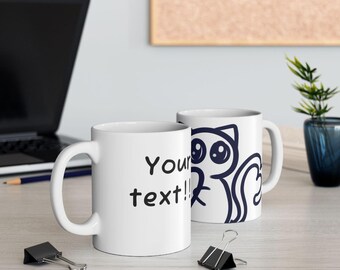 手描きの猫ハートマグカップ｜かわいいラブセラミックドリンクウェア