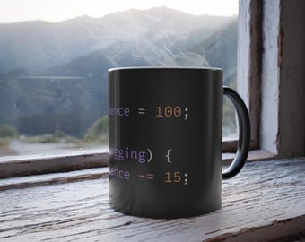 プログラミング自信コードスニペットマグ | カラーモーフィングマグ