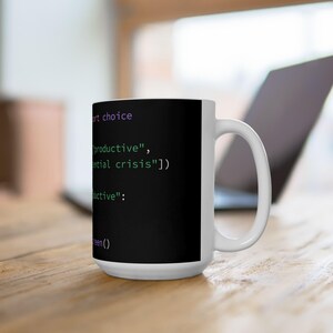Python Code Mug | Funny Programmer Ceramic Coffee Cup image 5