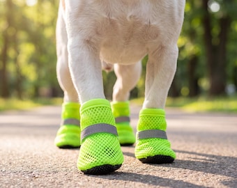 Hundeschuhe, atmungsaktive Haustierstiefel, rutschfeste Hundepfotenschützer, Outdoor-Welpenschuhe, leichte Mesh-Hundeschuhe