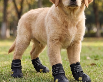 Waterproof Anti-Slip Dog Boots, Paw Protectors for Outdoor Walking