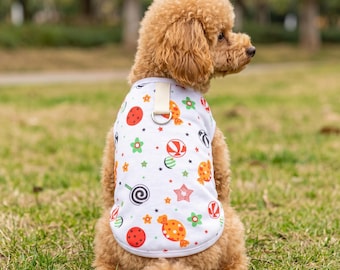 Dinosaur Print Dog Shirt: Lightweight Summer Pet Apparel for Small Dogs