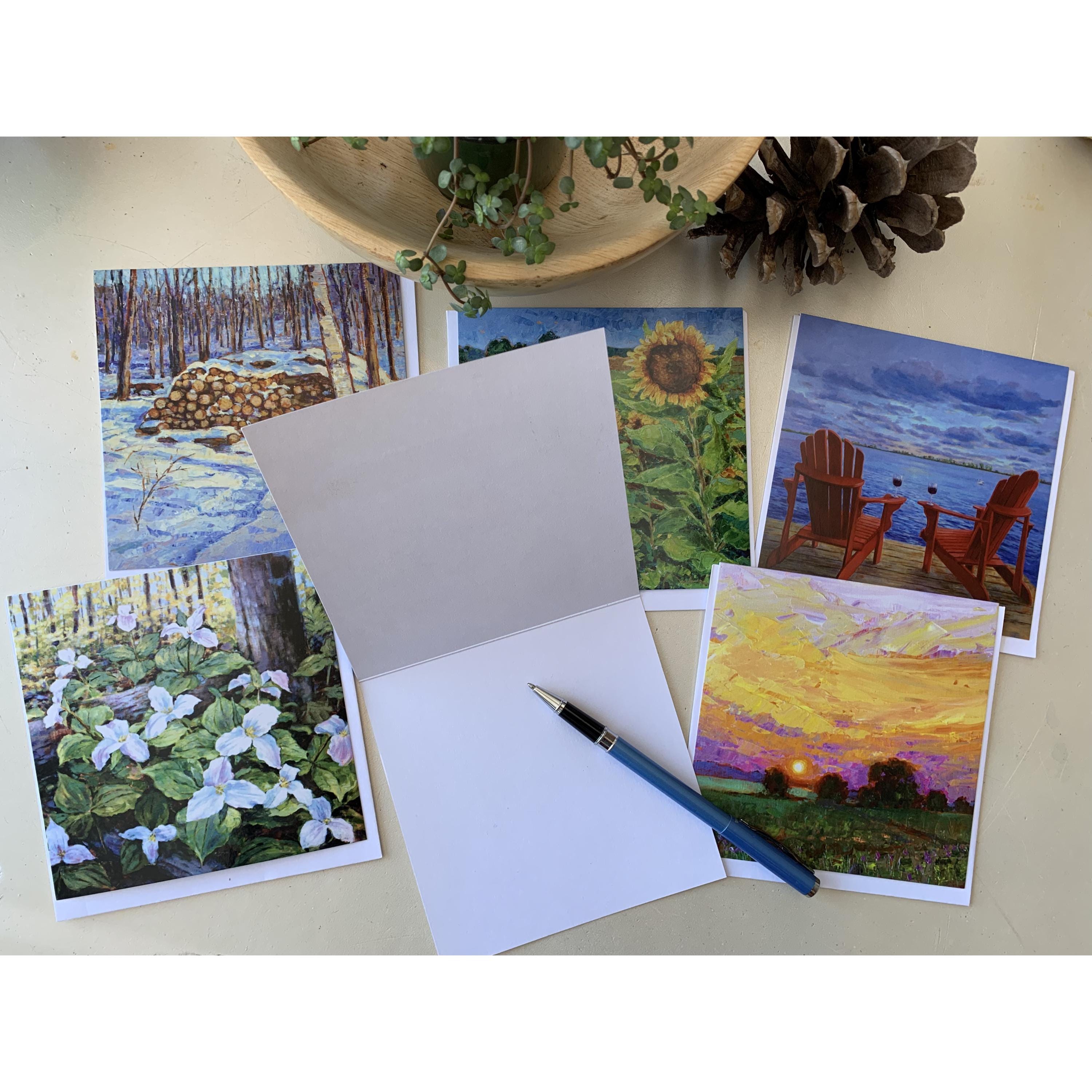 Nature Landscape Notecard Set – 6 Blank Art Cards With Envelopes ...