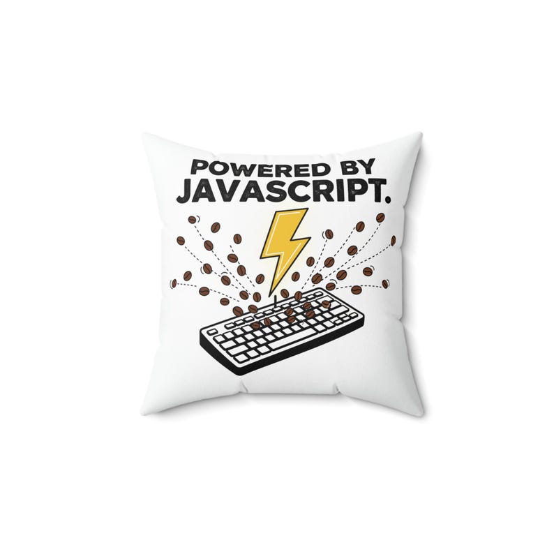 Powered by JavaScript Pillow | Coding Keyboard Lightning Design image 1