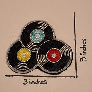 Records 3in velcro patch hook side