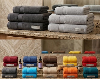 100% Egyptian Cotton Hand Towels 600GSM Luxury Face Cloths Soft Bath Sheets