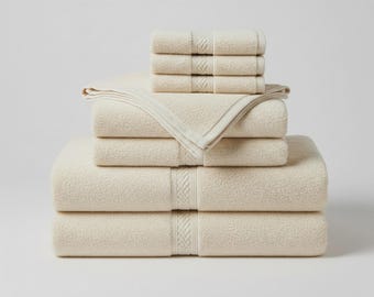 Luxury 100% Egyptian Cotton Face Cloths 600 GSM Soft Wash Gym Towels Set