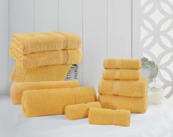 Hotel Quality 100% Egyptian Cotton 8 Piece Towel Bale Set Face Hand Bath Towels
