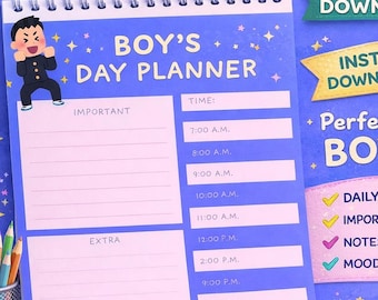 Planificador diario para niños / Horario, tareas y rutinas (Descargar PDF)