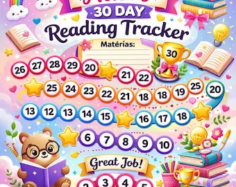 Registro de lectura de 30 días para niñas y niños (descarga en PDF)