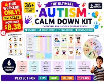 Autismus Calm Down Kit | Emotionsregulierungs-Bundle (Digitaler Download)