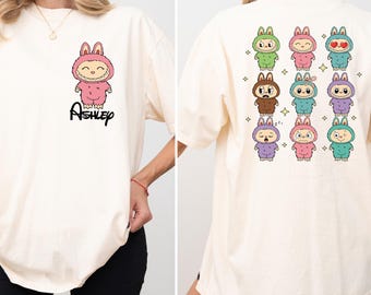 Cute Monster Bunny Doll Graphic Shirt for Kids and Adults , Soft Pastel Animal Character T-Shirt, Hoodie or Sweatshirt Gift for Fans