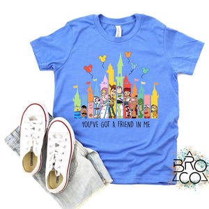 Retro Pixar Toy Story You've Got a Friend in Me Photo Shirt, Toy Story Land, Woody Buzz Jessie, Bullseye, Disney Vacation 2026 Matching Tee image 11