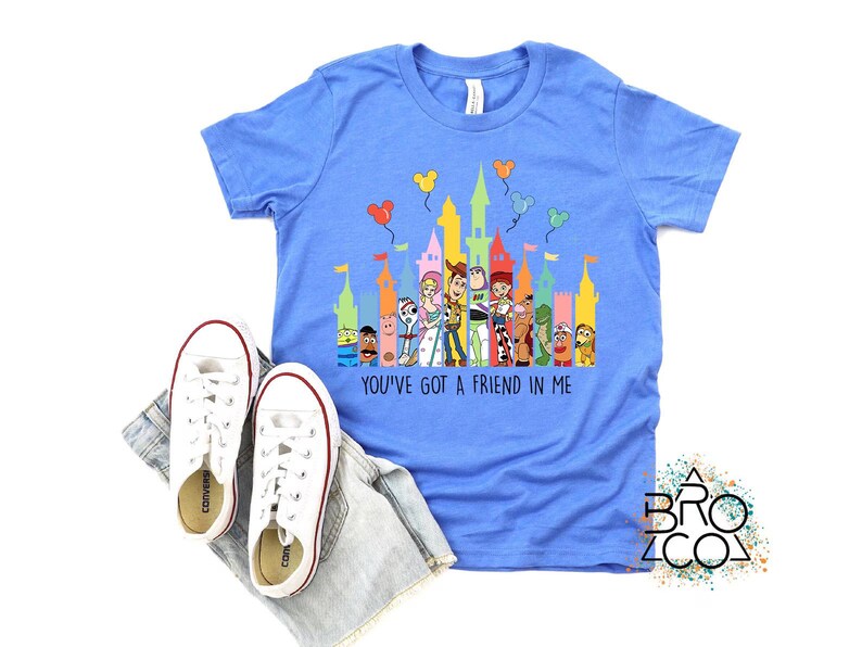 Retro Pixar Toy Story You've Got a Friend in Me Photo Shirt, Toy Story Land, Woody Buzz Jessie, Bullseye, Disney Vacation 2026 Matching Tee image 11