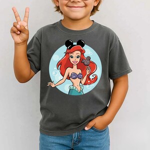 Disney Princess Ariel Shirt, Little Mermaid Sweater, Disney Princess, Princess Ariel Tee, The Princess Tour, WDW Girls Trip Tee, Kid Toddler image 11