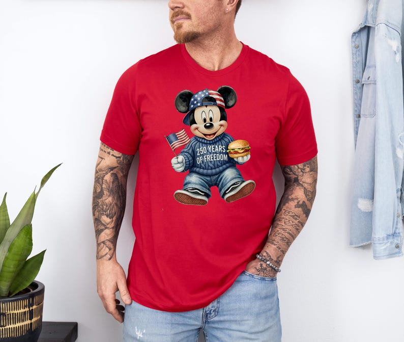 Disney 250 Years Of America Shirt, Mickey Friends USA 250th Anniversary Tee, Patriotic Family Sweatshirt, America Freedom T-Shirt image 7