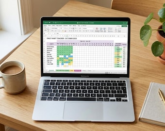 Plantilla de Excel para seguimiento de hábitos diarios, planificador mensual de hábitos, seguimiento de objetivos, superación personal y productividad (descarga digital)