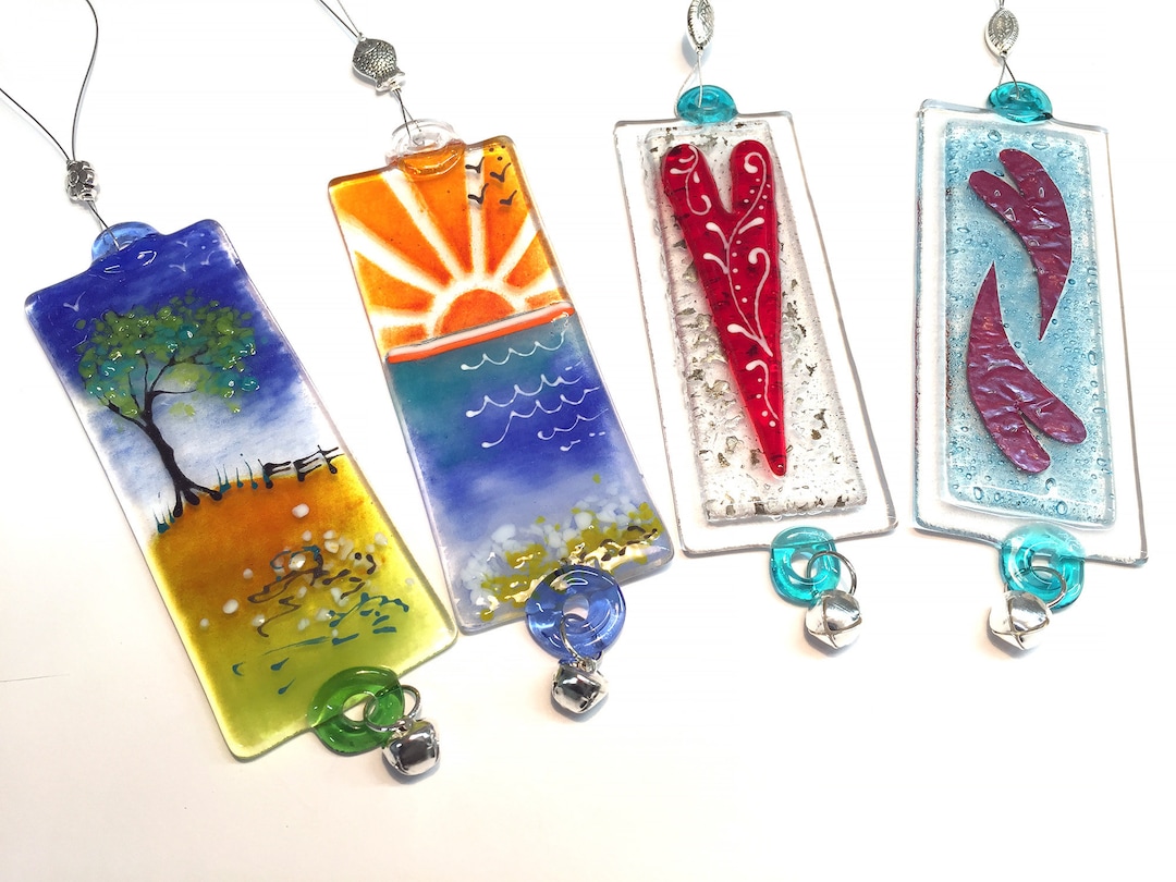 Fused Glass Hangers Etsy
